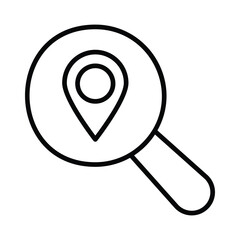 Search Location icon isolate white background vector stock illustration