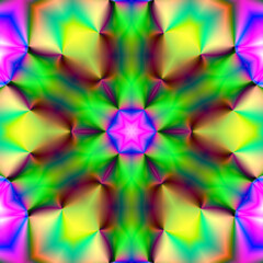 Fascinating kaleidoscope of colors that blend harmoniously, a vibrant show dynamics. Beautiful                 colorful bokeh festive lights in kaleidoscope