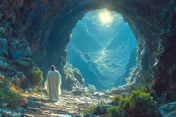 Jesus's Journey to the Underworld: A Digital Artwork of the Last Supper Generative AI - obrazy, fototapety, plakaty