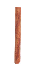 Dry aromatic cinnamon stick isolated on white