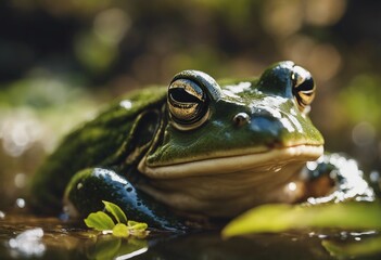 A Bullfrog portrait wildlife photography