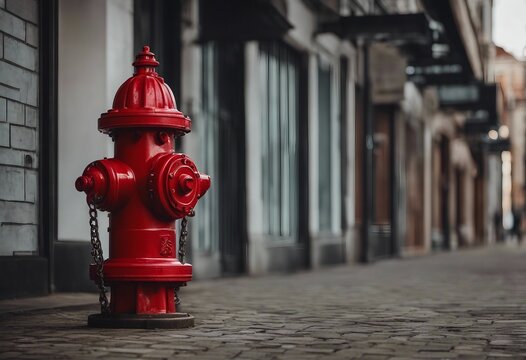 Red fire hydrant object on isolated transparent background