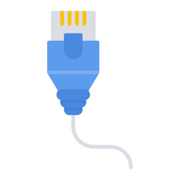 Ethernet Cable icon vector image. Can be used for Electric Circuits.
