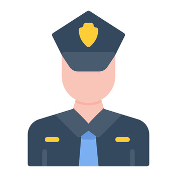 Police Officer icon vector image. Can be used for Prison.