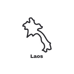 Country map of Laos