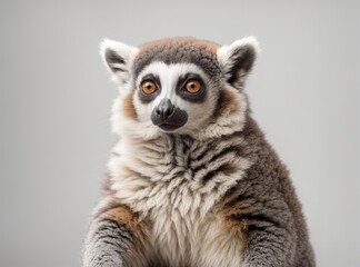 Fototapeta premium Lemur Beauty on a Studio Canvas