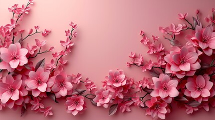 Pink Petals: A Monthly Celebration of Spring's Delicate Beauty Generative AI