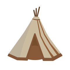 Camping tent icon. Flat illustration of camping tent vector icon for web