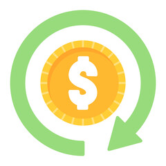 Obraz premium Chargeback icon vector image. Can be used for Fintech.
