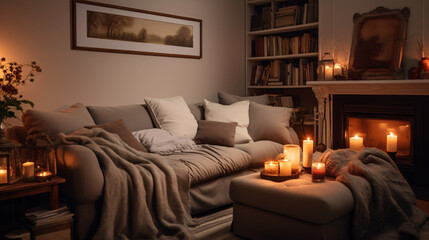 Cozy corner of a living room, bed, room, bedroom, hotel, interior, furniture, home, pillow, lamp, design, luxury, sofa, comfortable, house, apartment, pillows, indoors, indoor, decor, bedding, sleep, 