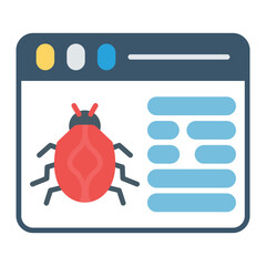 Web Malware icon vector image. Can be used for Web Hosting.