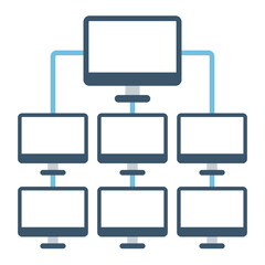 Network Hub icon vector image. Can be used for Web Hosting.