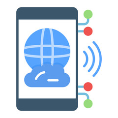 Hosted Application icon vector image. Can be used for Web Hosting.