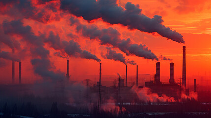 Industrial pollution technology, bad ecology. 
