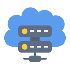 Database Center icon vector image. Can be used for Web Hosting.