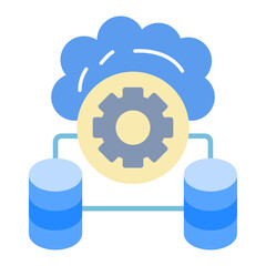 Database Connection icon vector image. Can be used for Web Hosting.