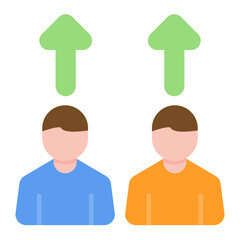 Team Efficiency icon vector image. Can be used for Business Management.