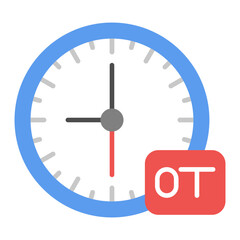 Overtime icon vector image. Can be used for Business Management.