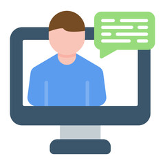 Online Consulting icon vector image. Can be used for Business Management.