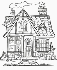 sketch of house