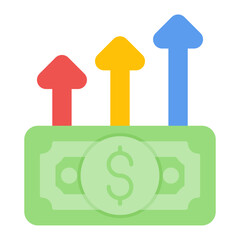 Money Growth icon vector image. Can be used for Business Management.