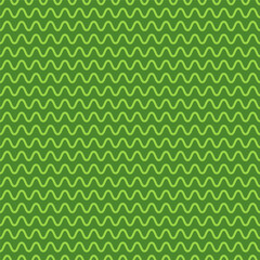 Green seamless pattern with light green wavy lines