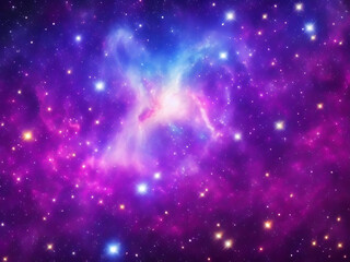 Naklejka na ściany i meble Beautiful galaxy background with nebula cosmos stardust and bright shining stars in universe
