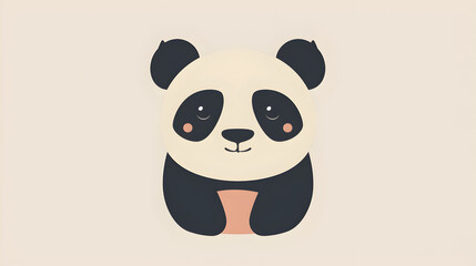 A cute and whimsical panda logo