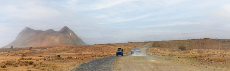 Off-Road Adventure in the Desert. Boa Vista, Cape Verde