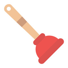 Toilet Plunger icon vector image. Can be used for Plumbing.