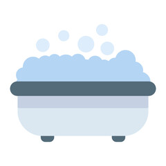 Bath Tub icon vector image. Can be used for Plumbing.