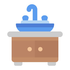 Sink icon vector image. Can be used for Plumbing.