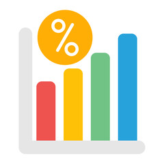 Fixed Interest Rate icon vector image. Can be used for Finance.