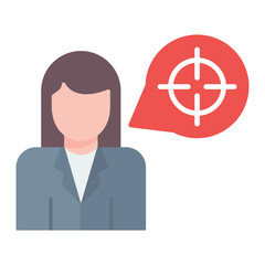 Head Hunter Female icon vector image. Can be used for Recruitment Agency.