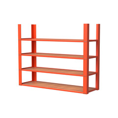 3D Rendering of Warehouse Shelf or Industrial rack 