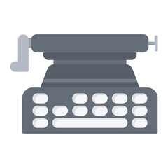 Typewriter icon vector image. Can be used for Creativity.