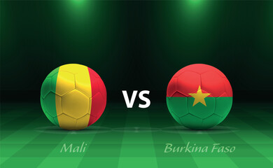 Mali vs Burkina Faso soccer scoreboard broadcast template for africa 2023