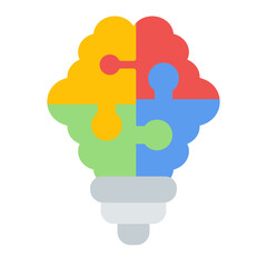 Creative Brain icon vector image. Can be used for Creativity.