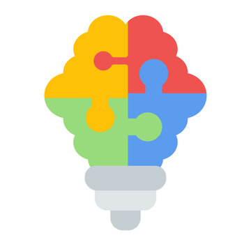 Creative Brain icon vector image. Can be used for Creativity.