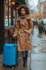 Obraz premium Beautiful young African woman travel
