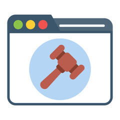 Auction Website icon vector image. Can be used for Auction House.