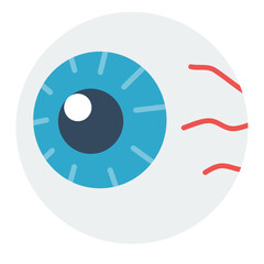 Eyeball icon vector image. Can be used for Optometrist.