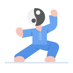 Tai Chi icon vector image. Can be used for Alternative Medicine.