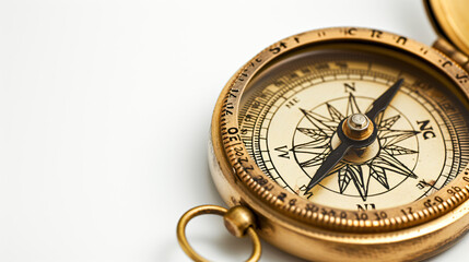 Fototapeta na wymiar Gold compass