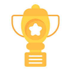 Trophy icon vector image. Can be used for Hockey.