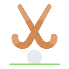 Two Sticks icon vector image. Can be used for Hockey.