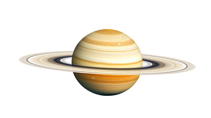 Saturn on a white background