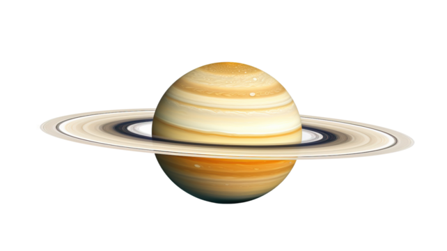 Saturn on a white background