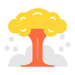 Nuclear Explosion icon vector image. Can be used for The Future.