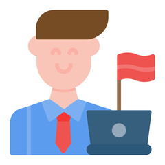 Independent Work icon vector image. Can be used for Gig Economy.